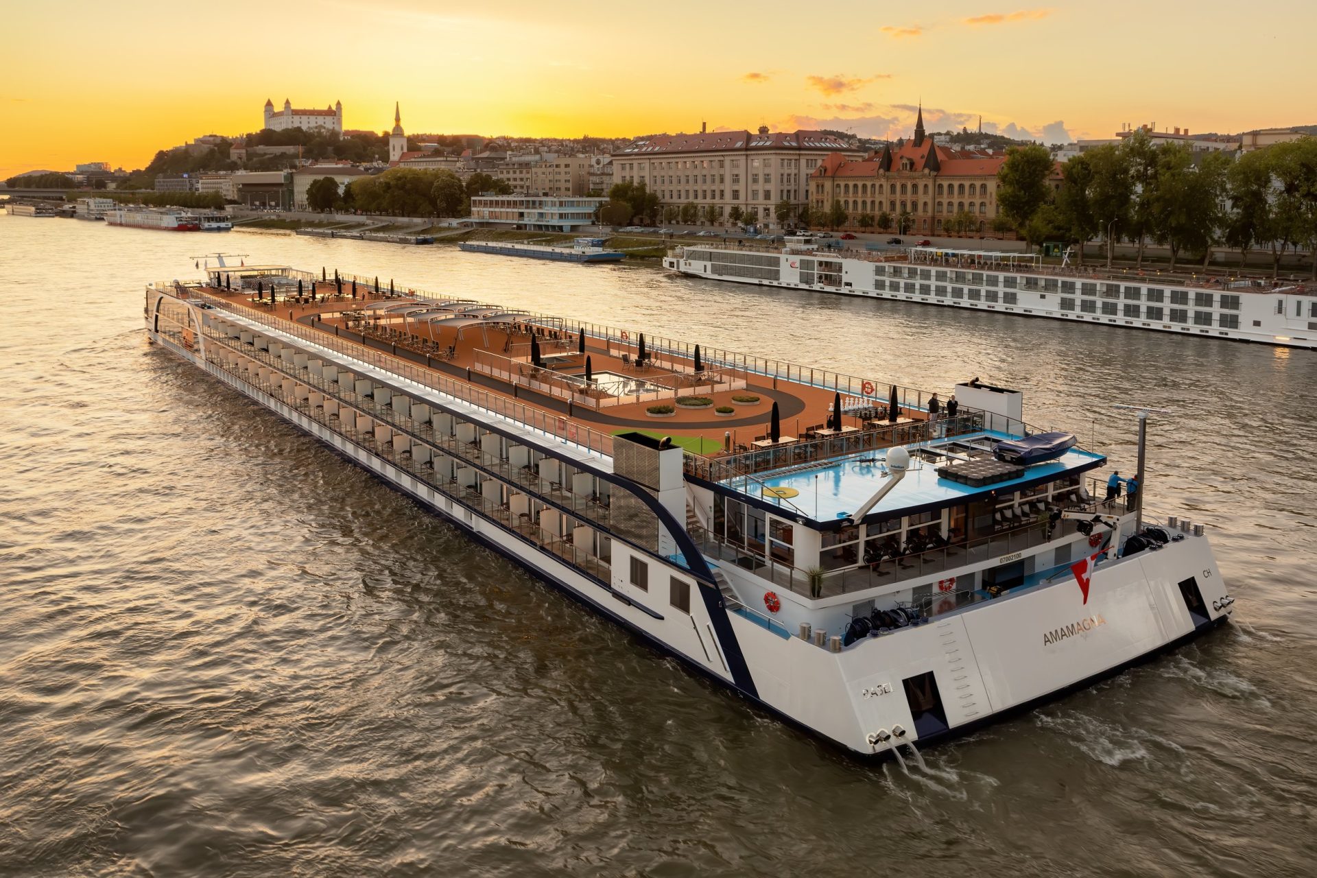 Large Boat in River