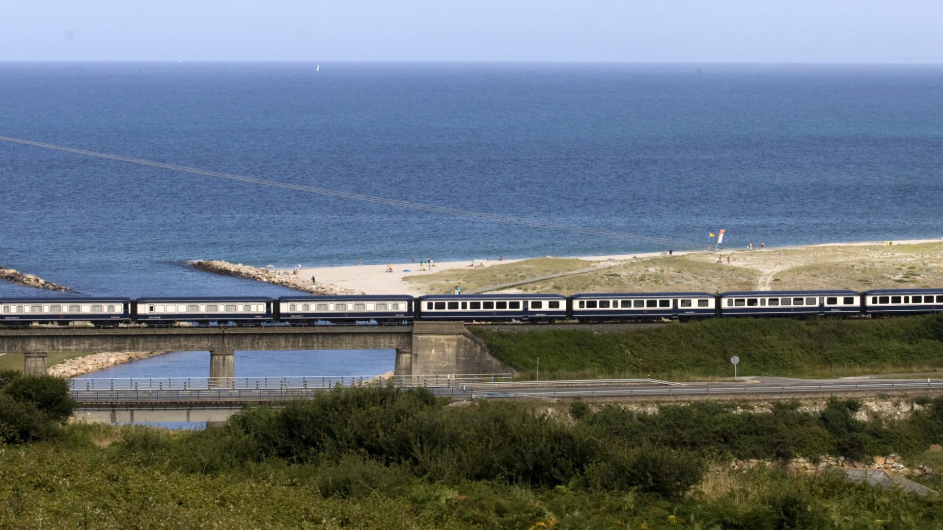 Train Crossing Bridge