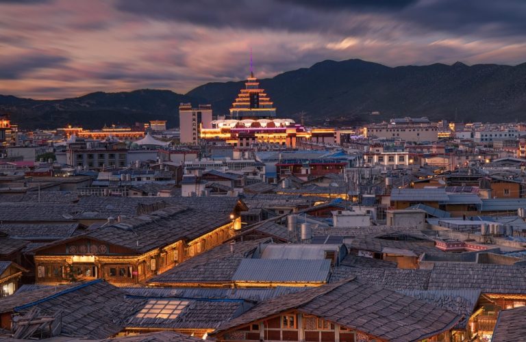 City of Tibet at dusk