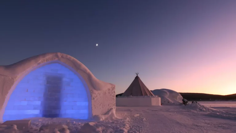 Moonlit Ice Hotel