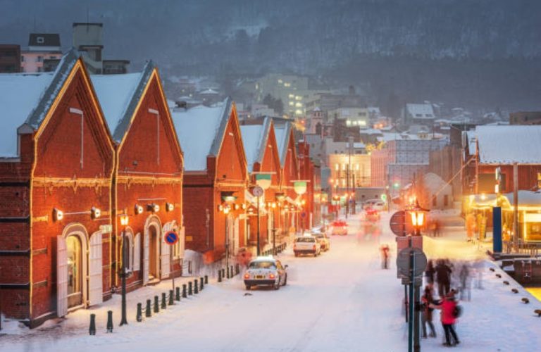 Snow-covered street