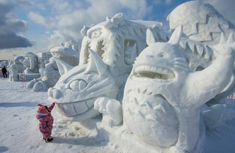 large snow sculpture