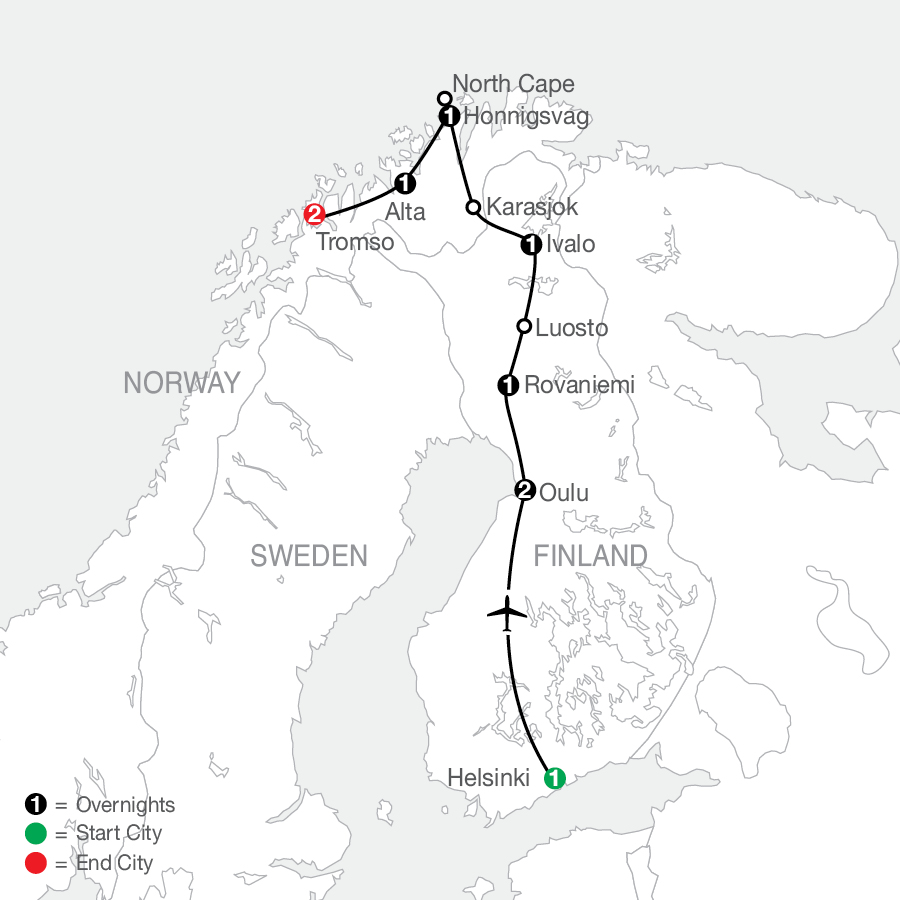 10D9N Top Of Scandinavia With Arctic Circle
