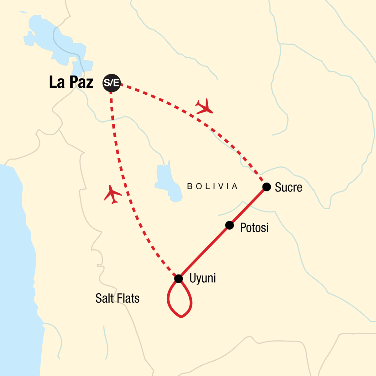 8D7N Journeys: Highlights of Bolivia (SBENG)